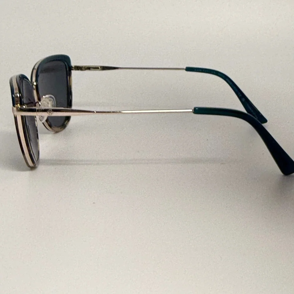 Ann Taylor Petite Cat Eye Sunglasses Teal Tortoise Gold ATP924 C02 52-18-135